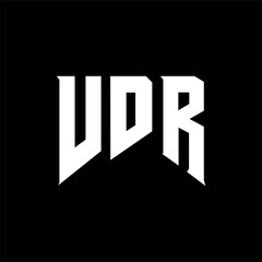 VDR letter logo design for technology company. VDR logo design black and white color combination. VDR logo, VDR vector, VDR design, VDR icon, VDR alphabet. VDR typography logo design.