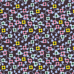 Hand drawn colourful florals Seamless pattern. Abstract Florals pattern. Colourful background. Designed for paper, cover, fabric, decor, wall paper and etc.