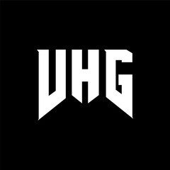 VHG letter logo design for technology company. VHG logo design black and white color combination. VHG logo, VHG vector, VHG design, VHG icon, VHG alphabet. VHG typography logo design.