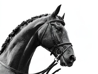 close-up of a horse wearing a bridle
