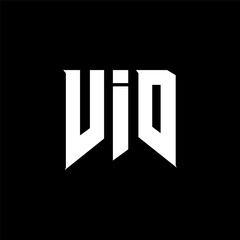 VID letter logo design for technology company. VID logo design black and white color combination. VID logo, VID vector, VID design, VID icon, VID alphabet. VID typography logo design.