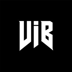 VIB letter logo design for technology company. VIB logo design black and white color combination. VIB logo, VIB vector, VIB design, VIB icon, VIB alphabet. VIB typography logo design.