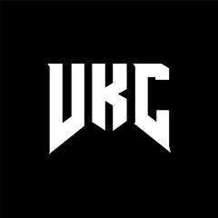 VKC letter logo design for technology company. VKC logo design black and white color combination. VKC logo, VKC vector, VKC design, VKC icon, VKC alphabet. VKC typography logo design.