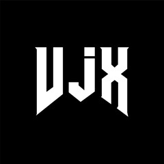 VJX letter logo design for technology company. VJX logo design black and white color combination. VJX logo, VJX vector, VJX design, VJX icon, VJX alphabet. VJX typography logo design.