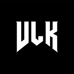 VLK letter logo design for technology company. VLK logo design black and white color combination. VLK logo, VLK vector, VLK design, VLK icon, VLK alphabet. VLK typography logo design.