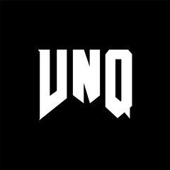 VNQ letter logo design for technology company. VNQ logo design black and white color combination. VNQ logo, VNQ vector, VNQ design, VNQ icon, VNQ alphabet. VNQ typography logo design.