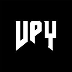 VPY letter logo design for technology company. VPY logo design black and white color combination. VPY logo, VPY vector, VPY design, VPY icon, VPY alphabet. VPY typography logo design.