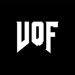 VQF letter logo design for technology company. VQF logo design black and white color combination. VQF logo, VQF vector, VQF design, VQF icon, VQF alphabet. VQF typography logo design.