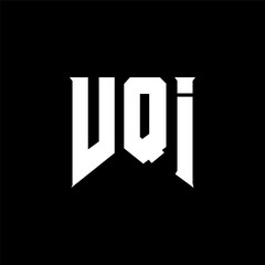 VQI letter logo design for technology company. VQI logo design black and white color combination. VQI logo, VQI vector, VQI design, VQI icon, VQI alphabet. VQI typography logo design.