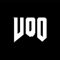 VQO letter logo design for technology company. VQO logo design black and white color combination. VQO logo, VQO vector, VQO design, VQO icon, VQO alphabet. VQO typography logo design.
