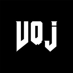 VQJ letter logo design for technology company. VQJ logo design black and white color combination. VQJ logo, VQJ vector, VQJ design, VQJ icon, VQJ alphabet. VQJ typography logo design.
