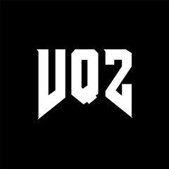 VQZ letter logo design for technology company. VQZ logo design black and white color combination. VQZ logo, VQZ vector, VQZ design, VQZ icon, VQZ alphabet. VQZ typography logo design.