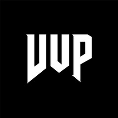 VUP letter logo design for technology company. VUP logo design black and white color combination. VUP logo, VUP vector, VUP design, VUP icon, VUP alphabet. VUP typography logo design.