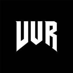 VUR letter logo design for technology company. VUR logo design black and white color combination. VUR logo, VUR vector, VUR design, VUR icon, VUR alphabet. VUR typography logo design.