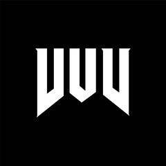 VUV letter logo design for technology company. VUV logo design black and white color combination. VUV logo, VUV vector, VUV design, VUV icon, VUV alphabet. VUV typography logo design.
