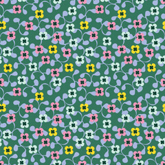 Hand drawn colourful florals Seamless pattern. Abstract Florals pattern. Colourful background. Designed for paper, cover, fabric, decor, wall paper and etc.