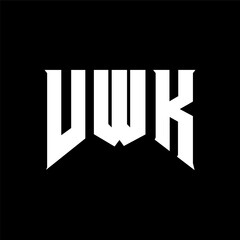VWK letter logo design for technology company. VWK logo design black and white color combination. VWK logo, VWK vector, VWK design, VWK icon, VWK alphabet. VWK typography logo design.