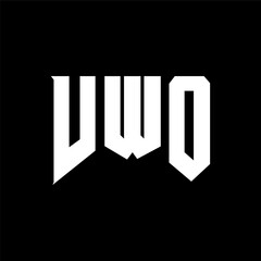 VWO letter logo design for technology company. VWO logo design black and white color combination. VWO logo, VWO vector, VWO design, VWO icon, VWO alphabet. VWO typography logo design.