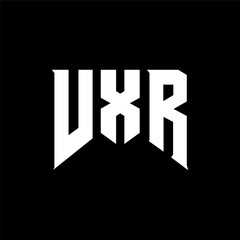 VXR letter logo design for technology company. VXR logo design black and white color combination. VXR logo, VXR vector, VXR design, VXR icon, VXR alphabet. VXR typography logo design.