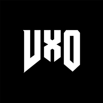 VXO letter logo design for technology company. VXO logo design black and white color combination. VXO logo, VXO vector, VXO design, VXO icon, VXO alphabet. VXO typography logo design.