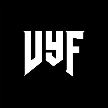 VYF letter logo design for technology company. VYF logo design black and white color combination. VYF logo, VYF vector, VYF design, VYF icon, VYF alphabet. VYF typography logo design.