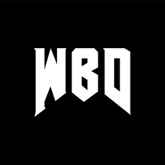 WBD letter logo design for technology company. WBD logo design black and white color combination. WBD logo, WBD vector, WBD design, WBD icon, WBD alphabet. WBD typography logo design.