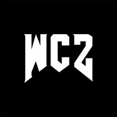 WCZ letter logo design for technology company. WCZ logo design black and white color combination. WCZ logo, WCZ vector, WCZ design, WCZ icon, WCZ alphabet. WCZ typography logo design.