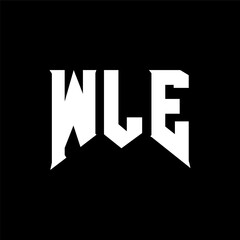 WLE letter logo design for technology company. WLE logo design black and white color combination. WLE logo, WLE vector, WLE design, WLE icon, WLE alphabet. WLE typography logo design.