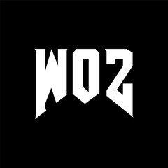 WOZ letter logo design for technology company. WOZ logo design black and white color combination. WOZ logo, WOZ vector, WOZ design, WOZ icon, WOZ alphabet. WOZ typography logo design. © mamun25g