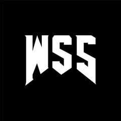 WSS letter logo design for technology company. WSS logo design black and white color combination. WSS logo, WSS vector, WSS design, WSS icon, WSS alphabet. WSS typography logo design.