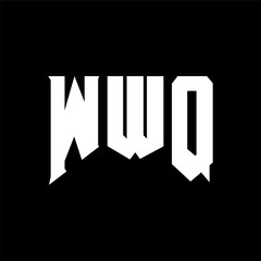 WWQ letter logo design for technology company. WWQ logo design black and white color combination. WWQ logo, WWQ vector, WWQ design, WWQ icon, WWQ alphabet. WWQ typography logo design.