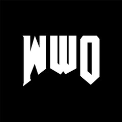WWO letter logo design for technology company. WWO logo design black and white color combination. WWO logo, WWO vector, WWO design, WWO icon, WWO alphabet. WWO typography logo design.