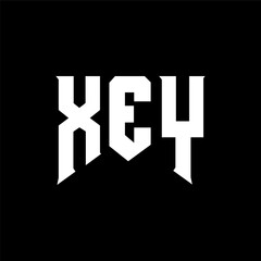 XEY letter logo design for technology company. XEY logo design black and white color combination. XEY logo, XEY vector, XEY design, XEY icon, XEY alphabet. XEY typography logo design.