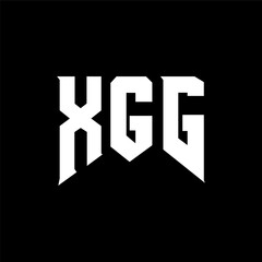XGG letter logo design for technology company. XGG logo design black and white color combination. XGG logo, XGG vector, XGG design, XGG icon, XGG alphabet. XGG typography logo design.