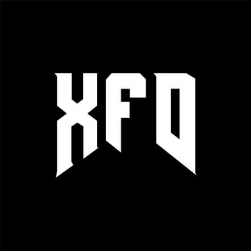 XFD letter logo design for technology company. XFD logo design black and white color combination. XFD logo, XFD vector, XFD design, XFD icon, XFD alphabet. XFD typography logo design.