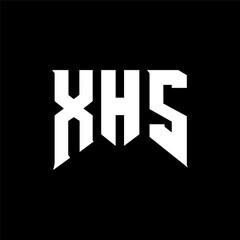 XHS letter logo design for technology company. XHS logo design black and white color combination. XHS logo, XHS vector, XHS design, XHS icon, XHS alphabet. XHS typography logo design.