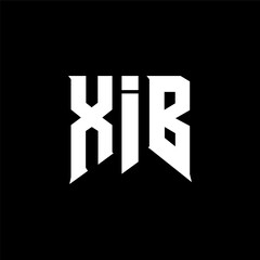 Fototapeta premium XIB letter logo design for technology company. XIB logo design black and white color combination. XIB logo, XIB vector, XIB design, XIB icon, XIB alphabet. XIB typography logo design.