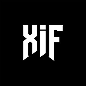 XIF letter logo design for technology company. XIF logo design black and white color combination. XIF logo, XIF vector, XIF design, XIF icon, XIF alphabet. XIF typography logo design.