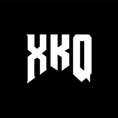 XKQ letter logo design for technology company. XKQ logo design black and white color combination. XKQ logo, XKQ vector, XKQ design, XKQ icon, XKQ alphabet. XKQ typography logo design.