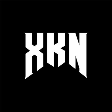 XKN letter logo design for technology company. XKN logo design black and white color combination. XKN logo, XKN vector, XKN design, XKN icon, XKN alphabet. XKN typography logo design.