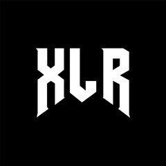 XLR letter logo design for technology company. XLR logo design black and white color combination. XLR logo, XLR vector, XLR design, XLR icon, XLR alphabet. XLR typography logo design.