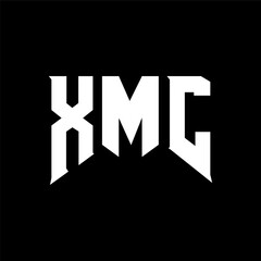 XMC letter logo design for technology company. XMC logo design black and white color combination. XMC logo, XMC vector, XMC design, XMC icon, XMC alphabet. XMC typography logo design.