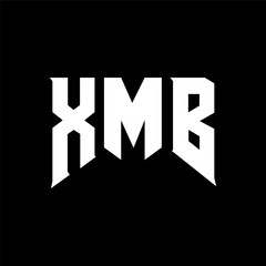 XMB letter logo design for technology company. XMB logo design black and white color combination. XMB logo, XMB vector, XMB design, XMB icon, XMB alphabet. XMB typography logo design.