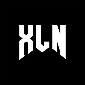 XLN letter logo design for technology company. XLN logo design black and white color combination. XLN logo, XLN vector, XLN design, XLN icon, XLN alphabet. XLN typography logo design.