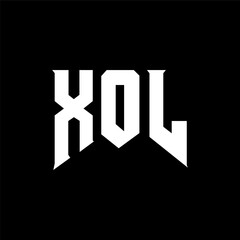 XOL letter logo design for technology company. XOL logo design black and white color combination. XOL logo, XOL vector, XOL design, XOL icon, XOL alphabet. XOL typography logo design.