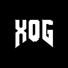 XQG letter logo design for technology company. XQG logo design black and white color combination. XQG logo, XQG vector, XQG design, XQG icon, XQG alphabet. XQG typography logo design.
