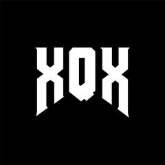 XQX letter logo design for technology company. XQX logo design black and white color combination. XQX logo, XQX vector, XQX design, XQX icon, XQX alphabet. XQX typography logo design.