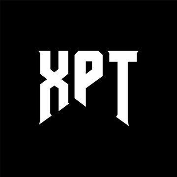 XPT letter logo design for technology company. XPT logo design black and white color combination. XPT logo, XPT vector, XPT design, XPT icon, XPT alphabet. XPT typography logo design.