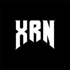 XRN letter logo design for technology company. XRN logo design black and white color combination. XRN logo, XRN vector, XRN design, XRN icon, XRN alphabet. XRN typography logo design.