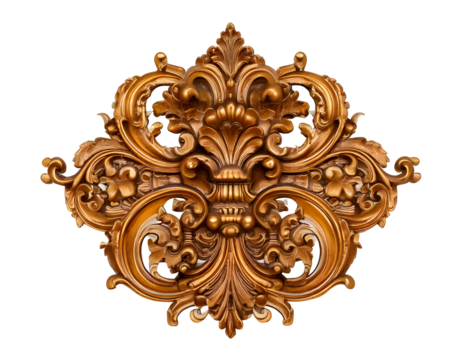 antique brass knocker  isolated on transparent background